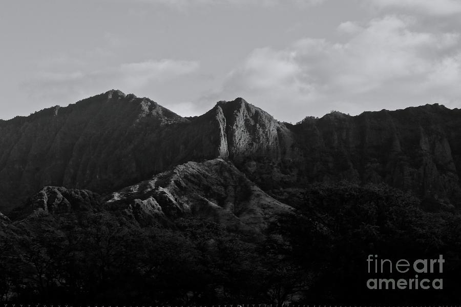 Waianae Range in Black and W Photograph by Craig Wood