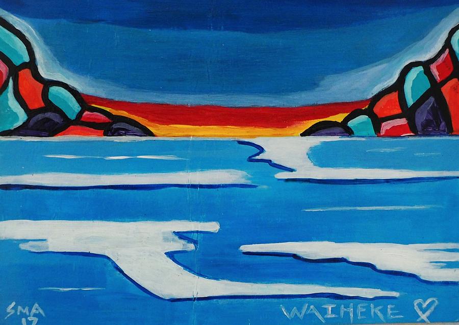 Waiheke Island Love III Painting by Sandra Marie Adams