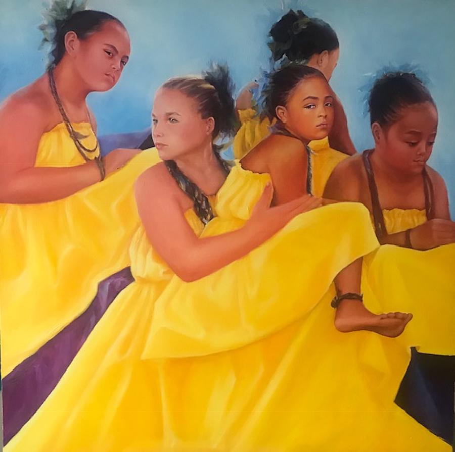 Waikiki girls Painting by Irina Shulz - Fine Art America