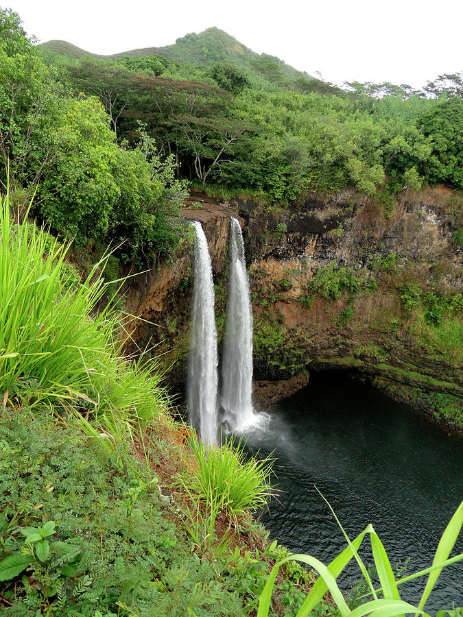 Summer Photograph - Wailua Waterfall, Kauai by Audrey