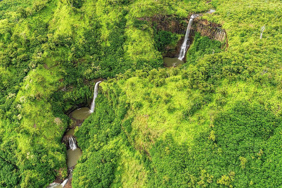 Waimea Canyon Falls Overview Photograph by Betty Eich