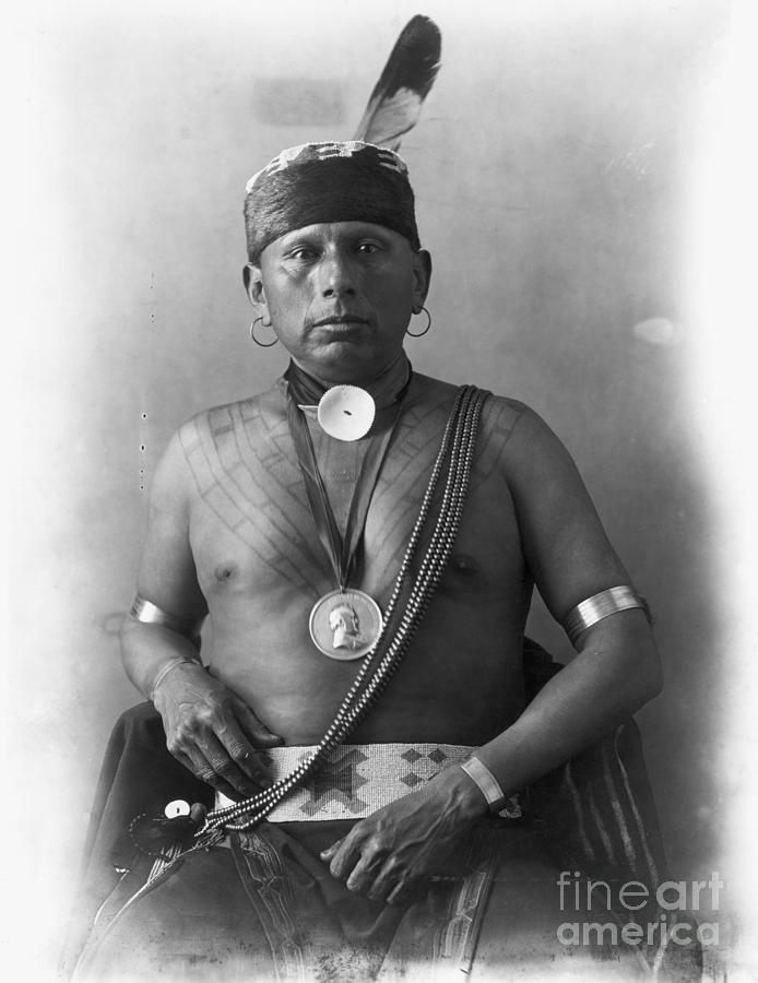 Waist Up Portrait Of Native American Photograph by Bettmann
