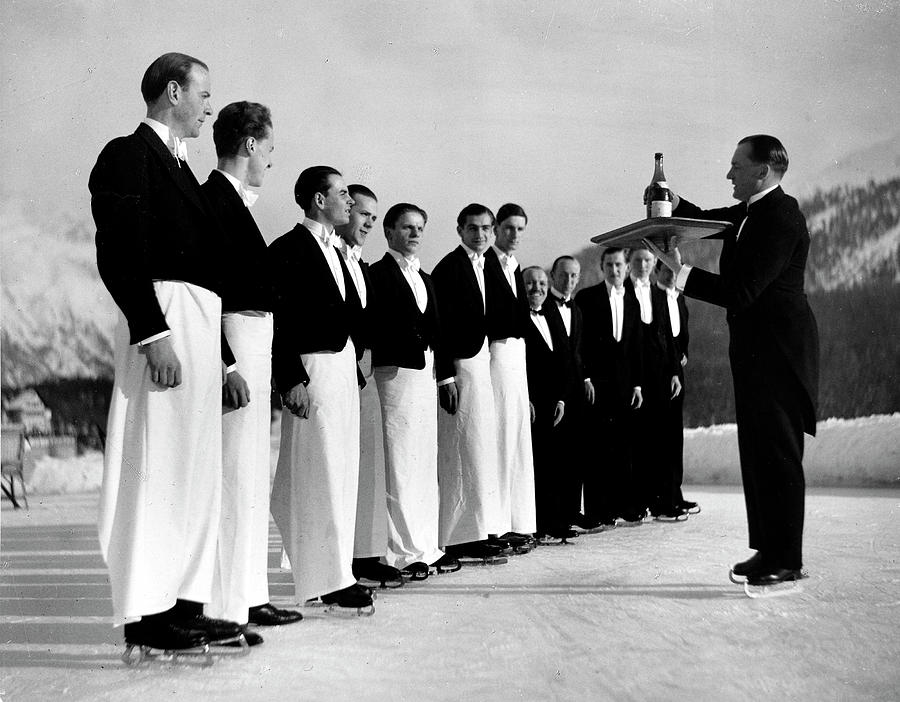 Waiters In Ice Skates Learning How To Se Photograph by Alfred Eisenstaedt Waiters In Ice Skates Learning How To Se Photograph by Alfred Eisenstaedt