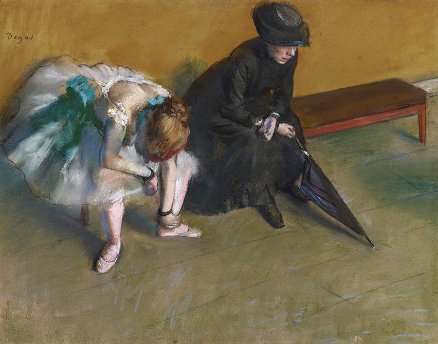 Edgar Degas Painting - Waiting, 1882 by Edgar Degas