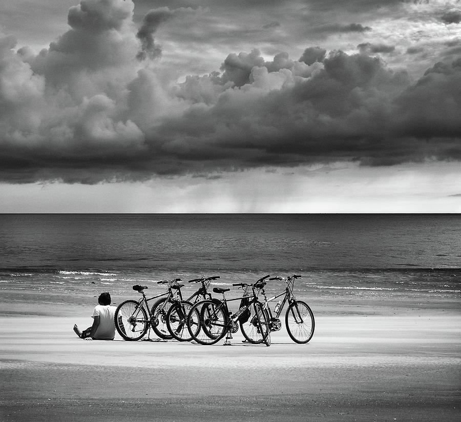 Bicycle Photograph - Waiting At The Edge Of The World by Laura Fasulo