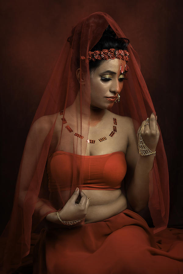 Portrait Photograph - Waiting Bride by Nilendu Banerjee