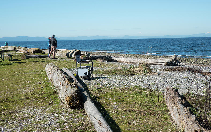 Waiting Chair at Birch Bay Park Photograph by Tom Cochran