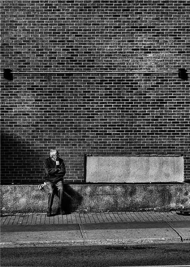 Waiting For A Streetcar Photograph by Brian Carson