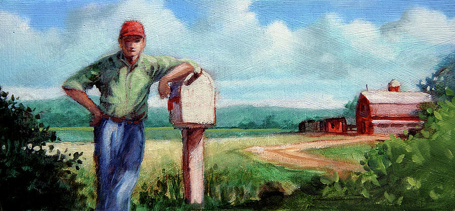 Waiting For Mail Painting