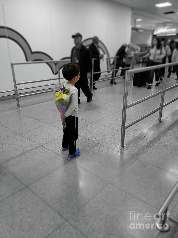 Flower Photograph - Waiting For Mom At The Airport by Jeff Breiman