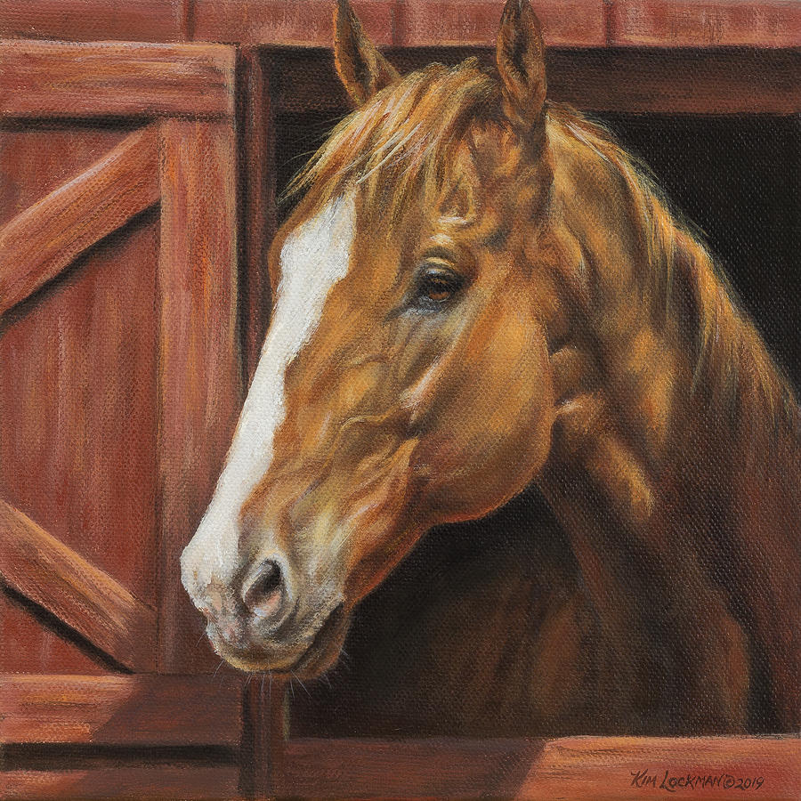 Waiting for Oats Painting by Kim Lockman