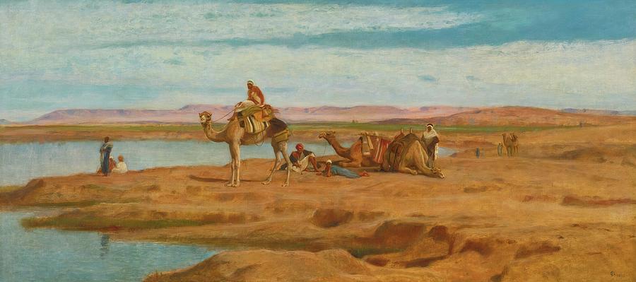 Waiting For The Dahabeah Painting by Frederick Goodall | Fine Art America