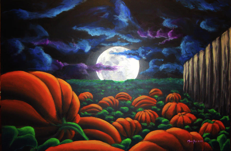 Pumpkin Painting - Waiting for the Great Pumpkin by Michael Ivy