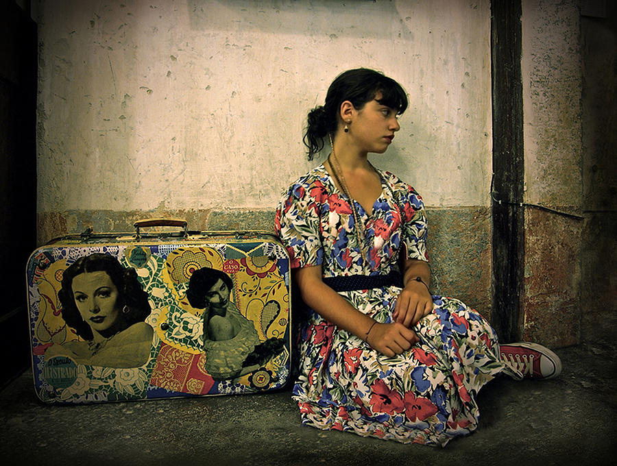 Suitcase Photograph - Waiting For The Next Train To Adulthood by Abilio Silveira