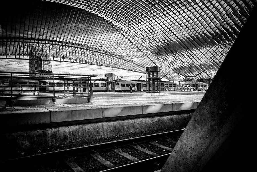 Transportation Photograph - Waiting For The Train ... by Christian Delvaux