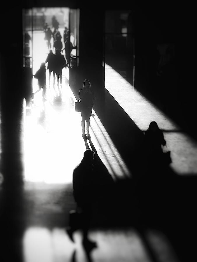 Train Station Photograph - Waiting Girl by Filippo Manini
