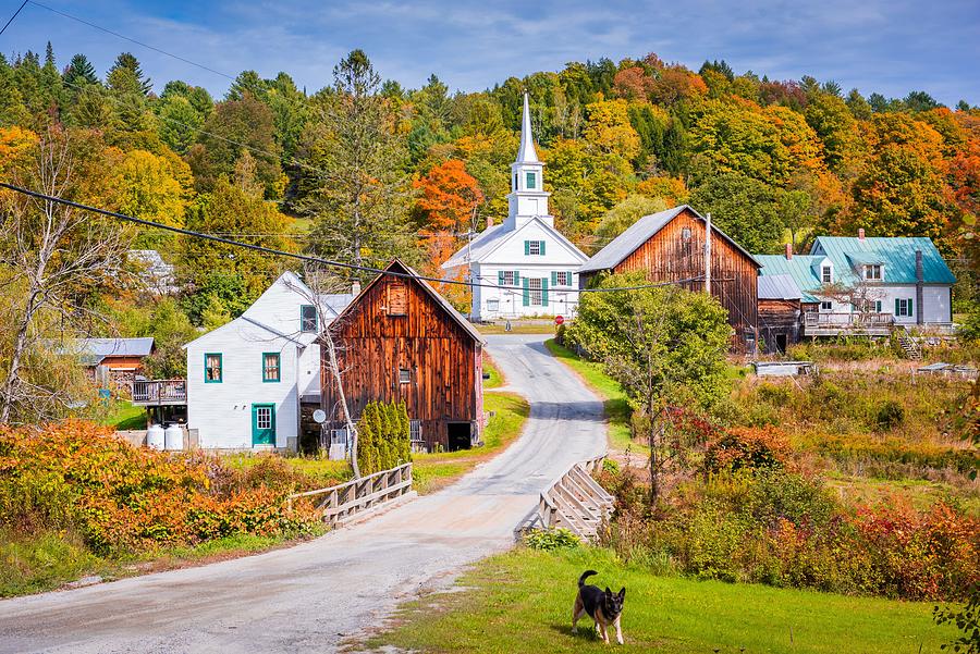 Fall Photograph - Waits River Village, Vermont, Usa by Sean Pavone