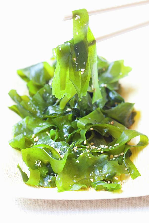Wakame Beans With Sesame Seeds japan Photograph by Hilde Mche