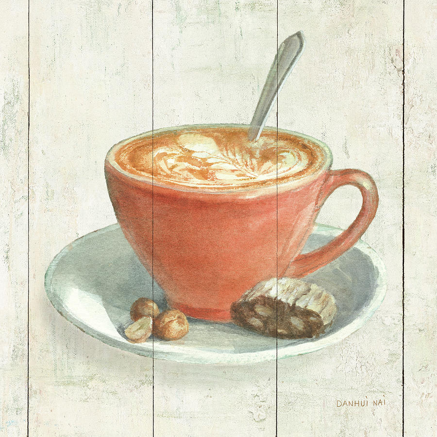 Coffee Painting - Wake Me Up Coffee IIi by Danhui Nai