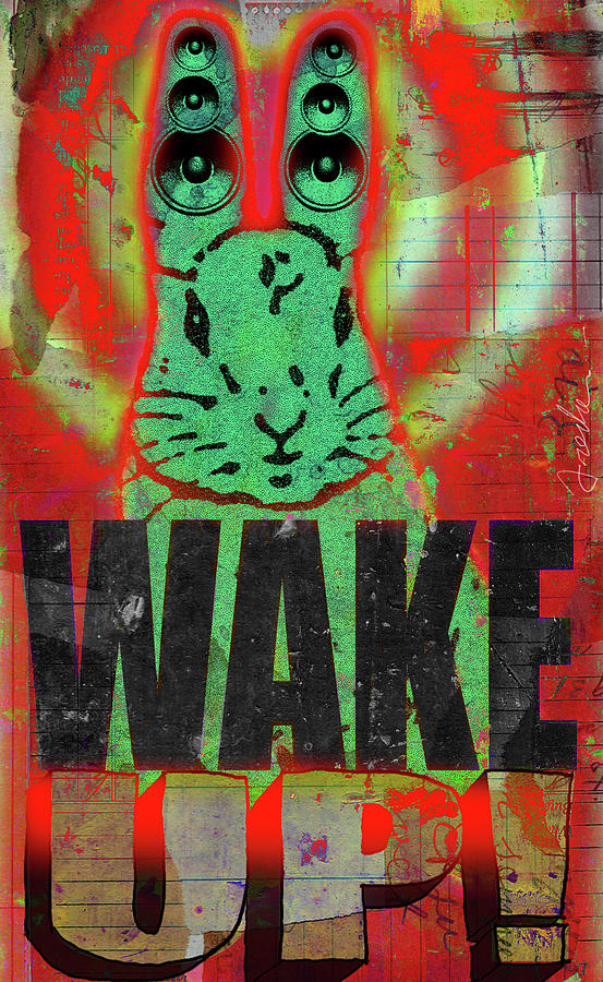 Rabbit Painting - Wake Up by Anthony Freda
