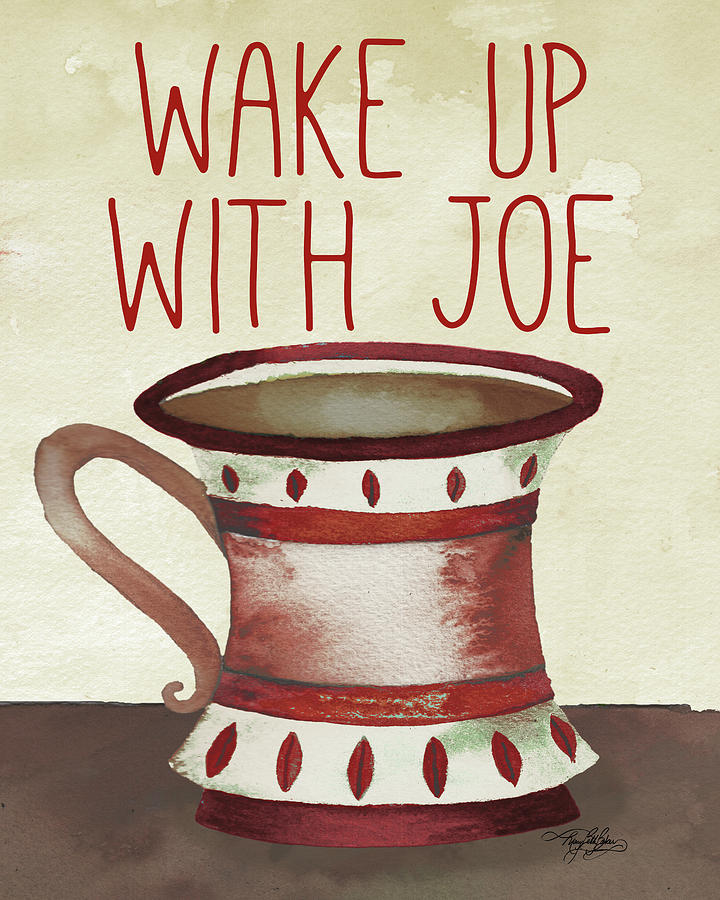 Up Movie Painting - Wake Up With Joe by Mary Beth Baker