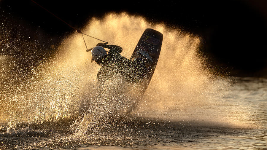 Wakeboard At Sunset Photograph by Levy Davish