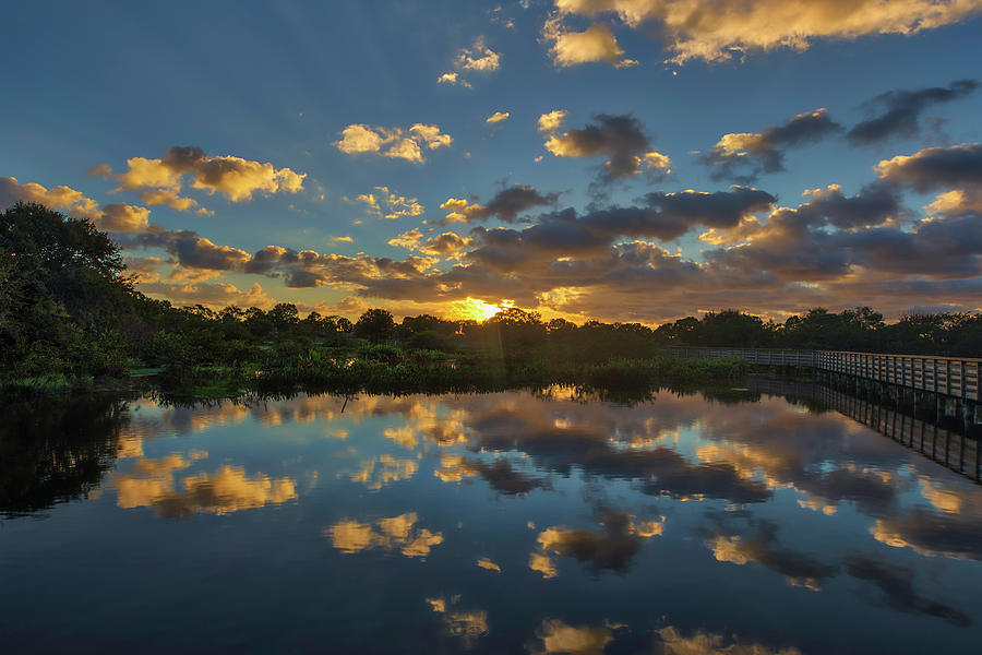 Wakodahatcheen Wetlands Sunrise Magic Photograph by Juergen Roth