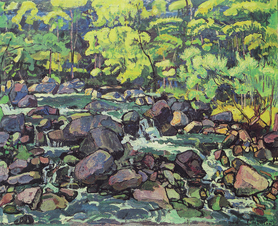 1916 Painting - Waldbach bei Champery, 1916 by Ferdinand Hodler Paintings