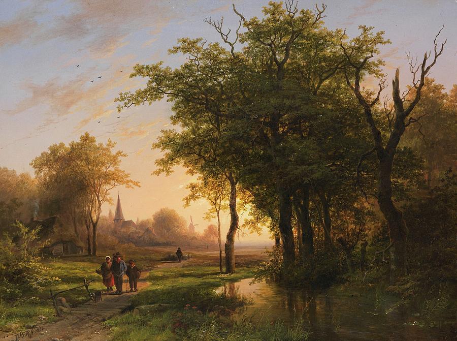 Waldlandschaft Mit Teich Painting by Johann Bernhard Klombeck Pixels