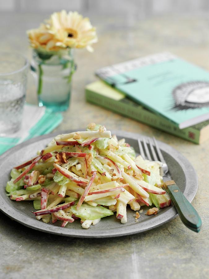 Waldorf Salad With Celery And Apple Photograph by Gareth Morgans