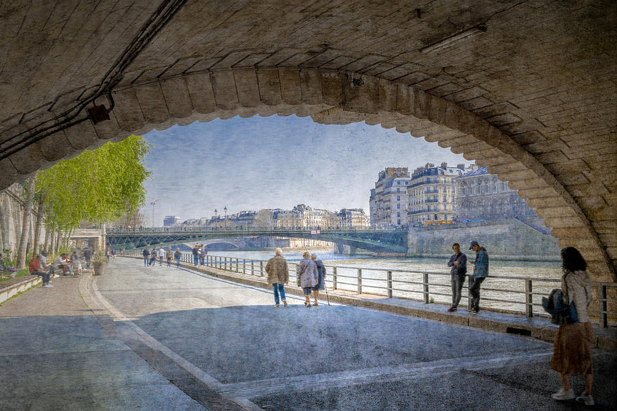 Paris Photograph - Walk Along The River by Isabelle Dupont