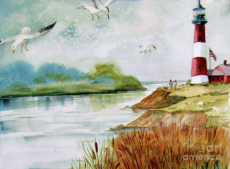 Walk Along The Shore Painting by Marilyn Smith