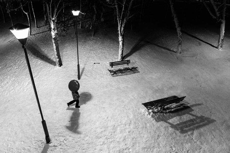 Winter Photograph - Walk In The Park by Marius Cintez?