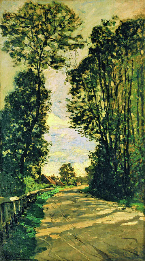 Claude Monet Painting - Walk, Road of the Farm Saint-Simeon - Digital Remastered Edition by Claude Monet