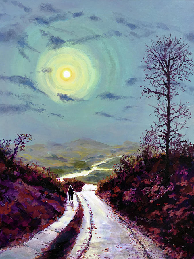 Walking Alone After Midnight Painting