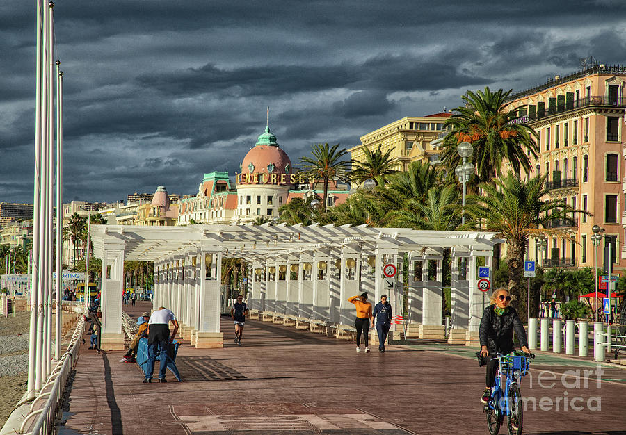 Walking Along The Promenade des Anglais Nice France Photograph by Wayne Moran