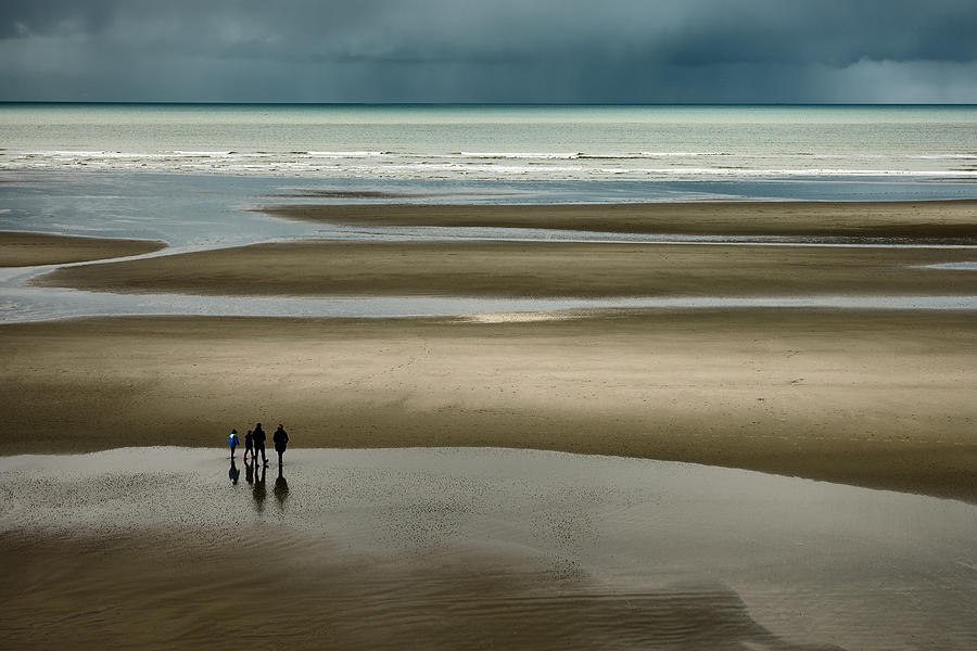 Beach Photograph - Walking At The Sea by Denis