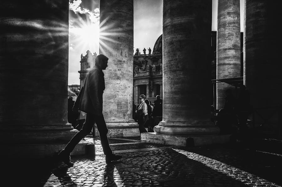 Walking Between Lights And Shadows Photograph by Massimiliano Mancini