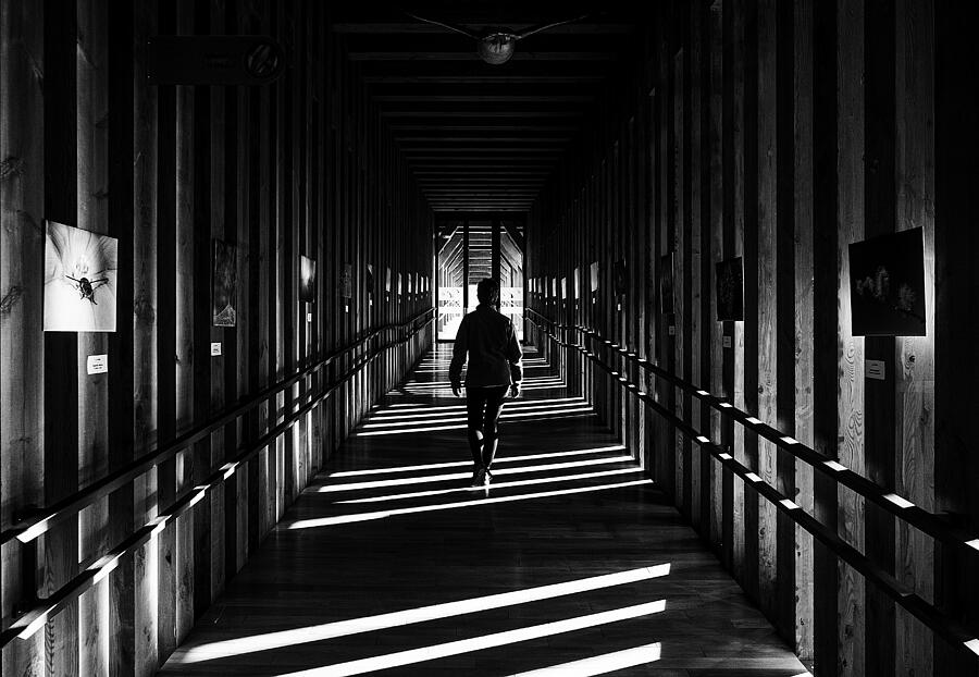 Walking Between Photographs Photograph by Adolfo Urrutia