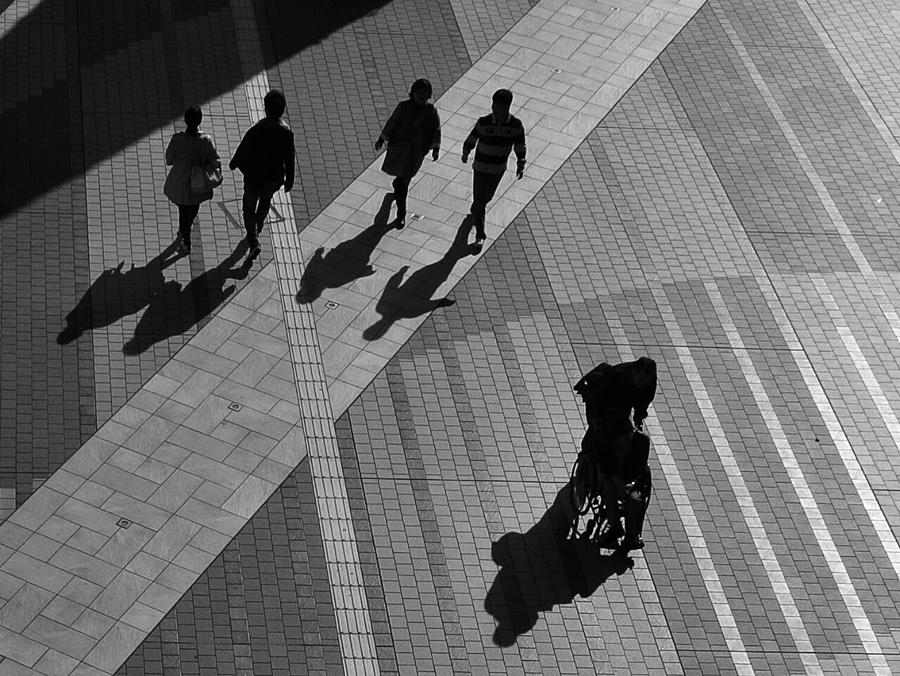 Walking Photograph - Walking Different Paths by Takashi Yokoyama