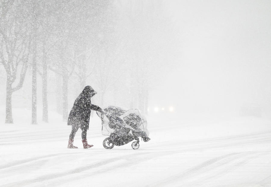 Walking In A Winter Storm Photograph by Emma Zhao