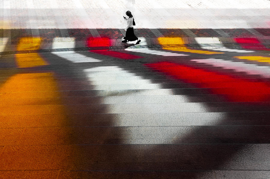 Walking In Colors Photograph by Marc Huybrighs