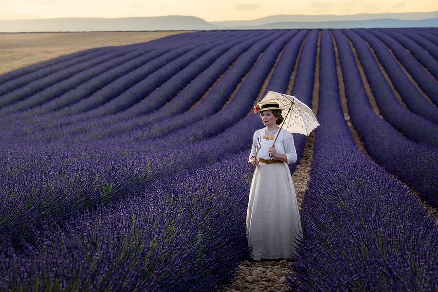 Walking In Lavender Photograph by Marco Galimberti