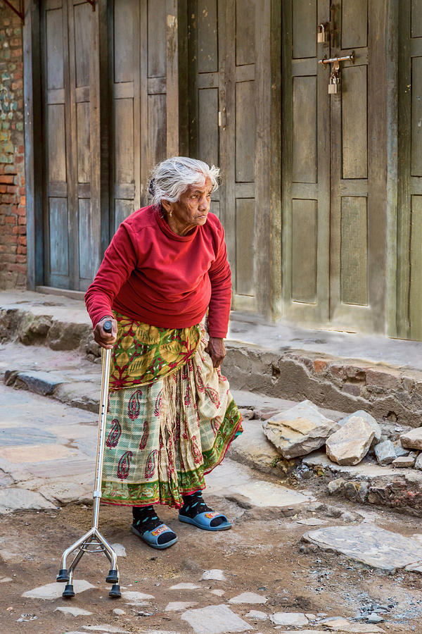 Walking in Nepal Photograph by Lindley Johnson