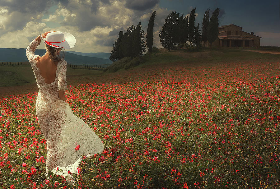 Walking In Tuscany Photograph by Paolo Lazzarotti