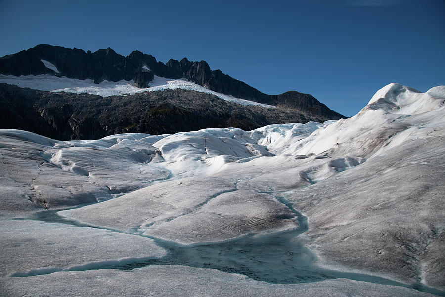 Walking on Herbert Glacier Photograph by Lynda Fowler