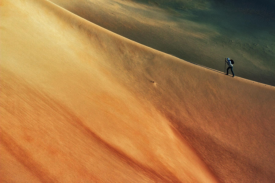 Mountain Photograph - Walking On The Mars by Babak Mehrafshar (bob)