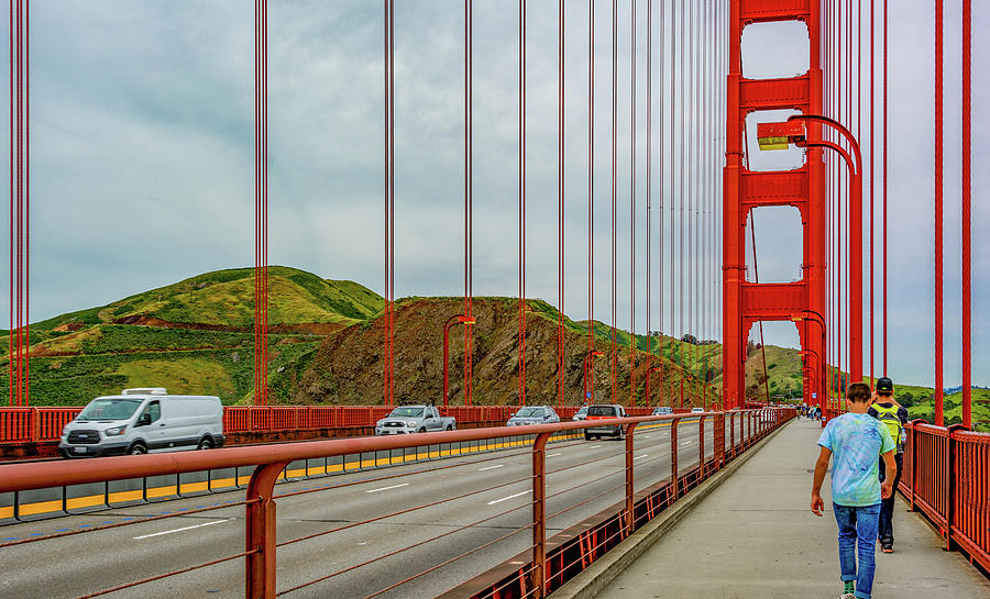 Walking the Golden Gate Photograph by Marcy Wielfaert