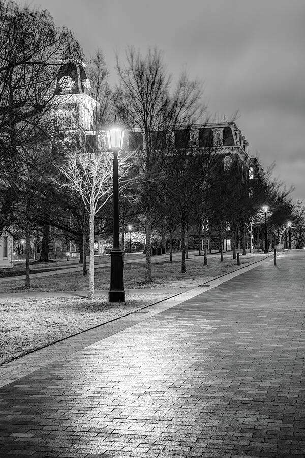 Walkway To Old Main - A Monochrome Perspective Photograph by Gregory Ballos Walkway To Old Main - A Monochrome Perspective Photograph by Gregory Ballos