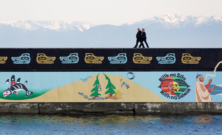 Walking Together -- The Unity Wall Mural in Victoria, British Columbia Photograph by Darin Volpe